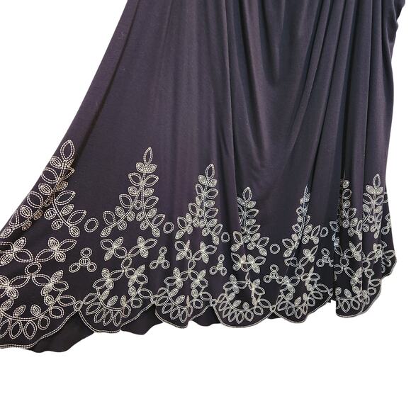 Lane Bryant Purple Embroidered Floral Scoop Neck Blouse Casual Top Size 22/24 - Picture 2 of 7